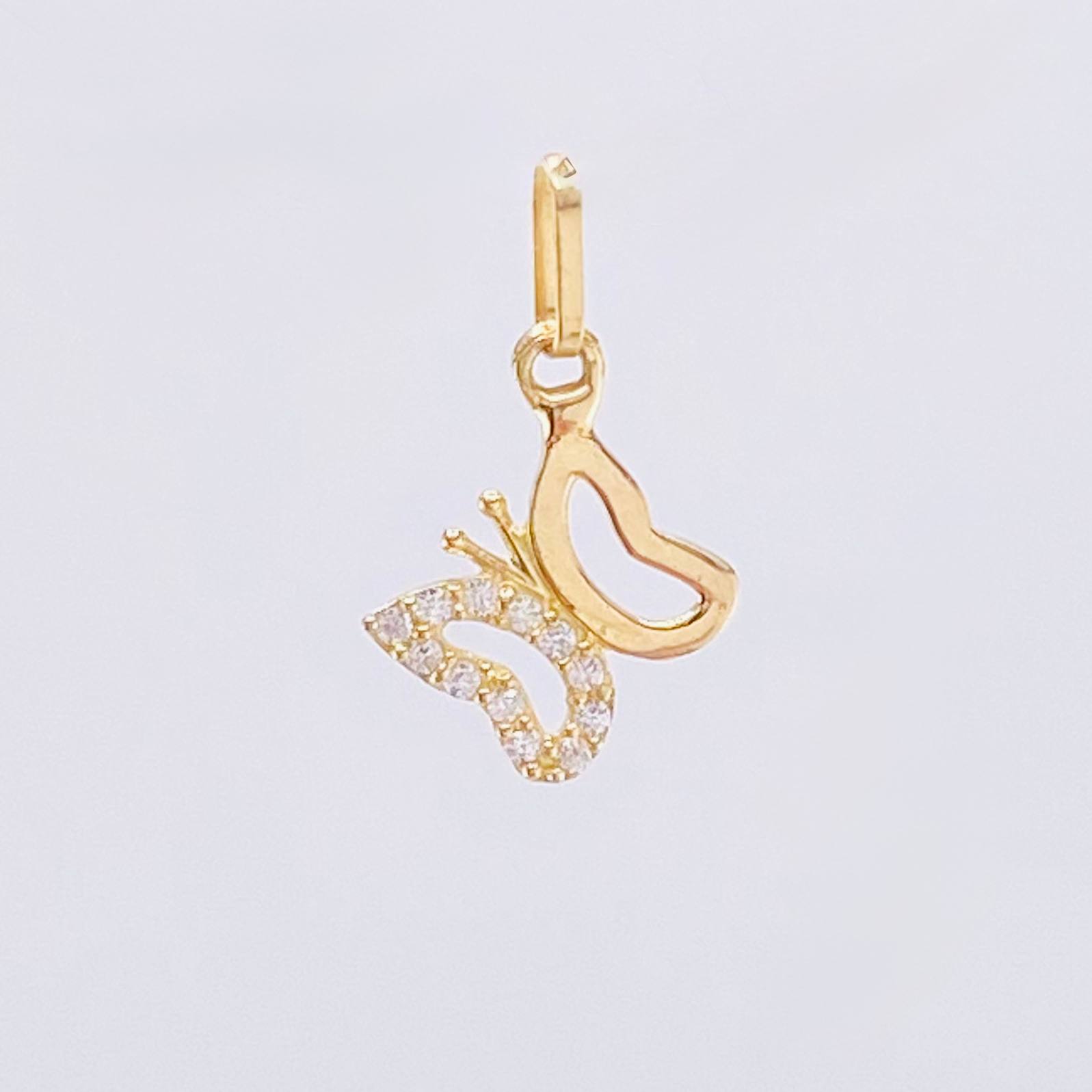 Dije Mariposa 0.5gr / 1/2 in / Oro Amarillo 18K *
