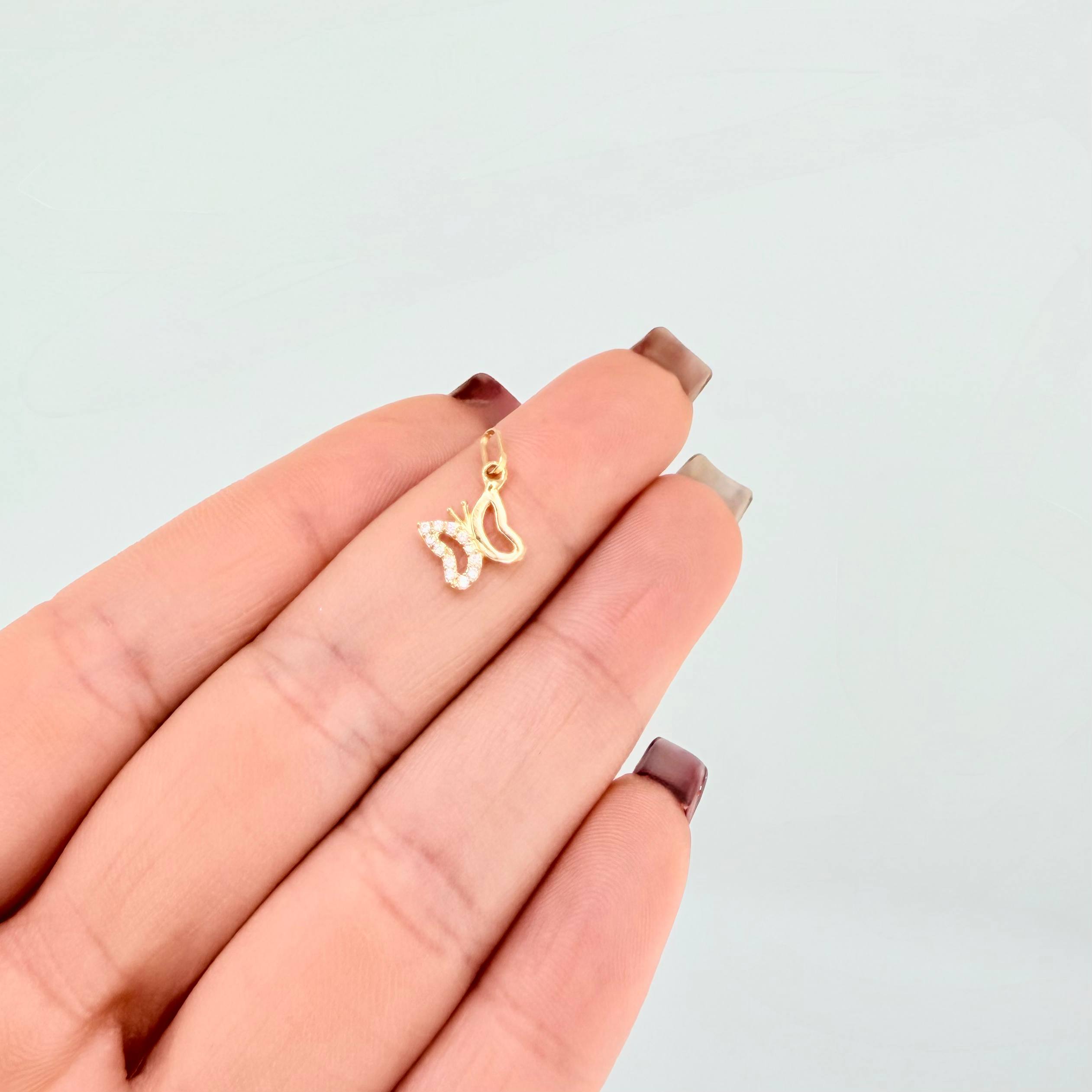 Dije Mariposa 0.5gr / 1/2 in / Oro Amarillo 18K *