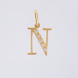 Letter N Pendant 0.8gr / 3/4 in / Yellow Gold 18K *