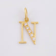 Letter N Pendant 0.8gr / 3/4 in / Yellow Gold 18K *