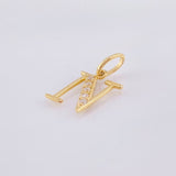 Letter N Pendant 0.8gr / 3/4 in / Yellow Gold 18K *