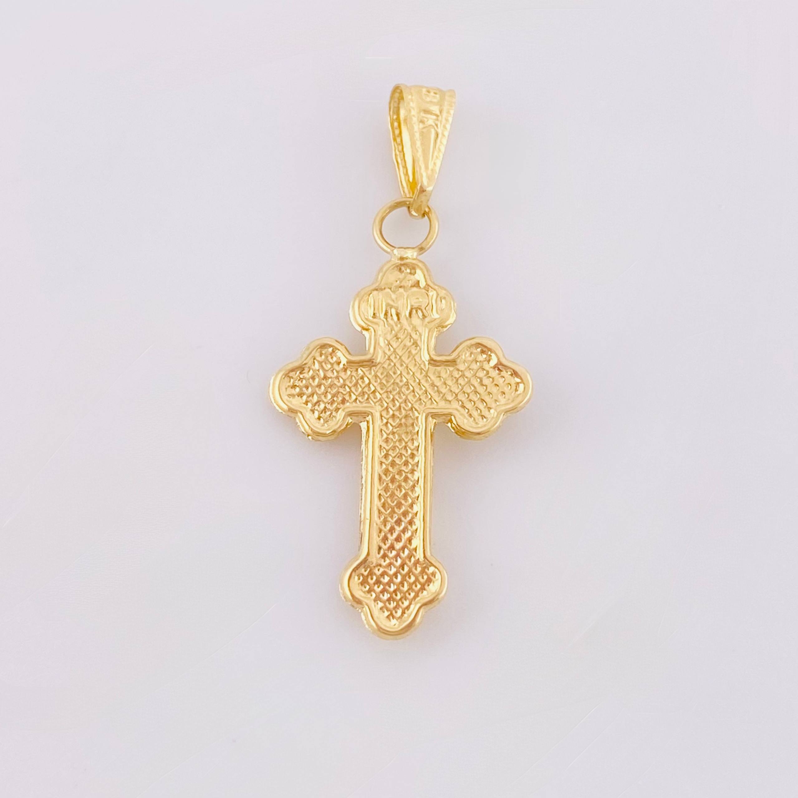 Dije Cruz Cristo 1.05gr / 1 1/4 in / Oro Amarillo 18K *