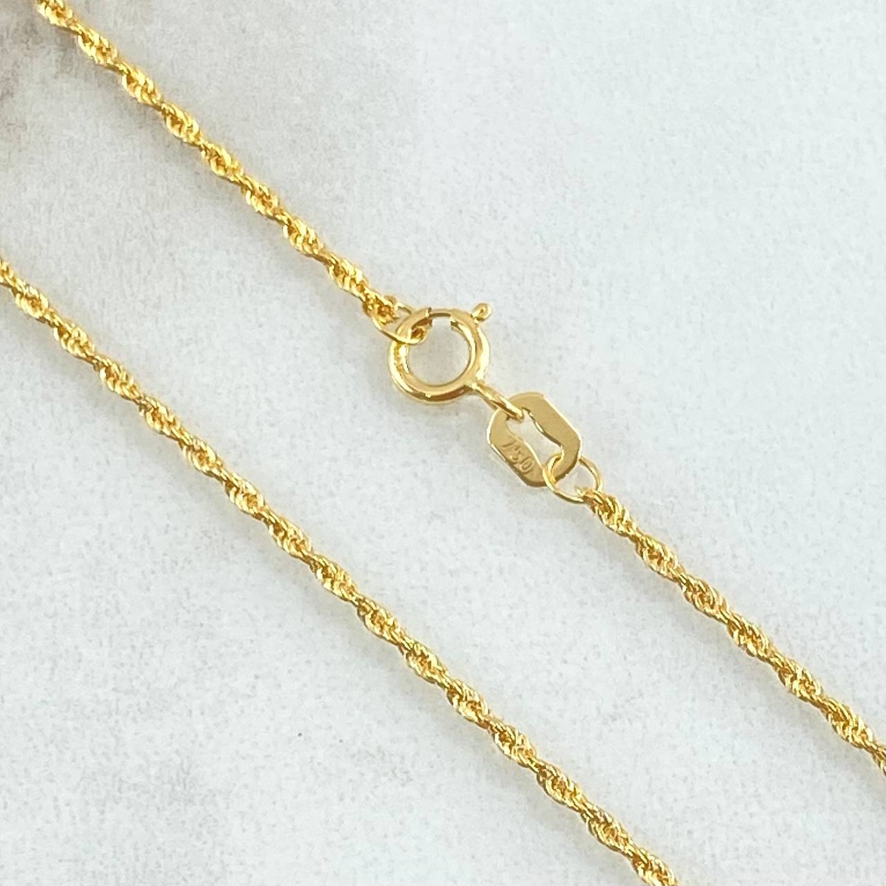 Set Cadena y Dije Lazo + Corazón Troquelado 1.4gr / Oro 18K