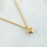 Set Cadena y Dije Lazo + Corazón Troquelado 1.4gr / Oro 18K