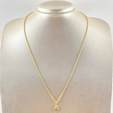 Chain Set and Pendant Bow + Miraculous Virgin 1.35gr / 18K Gold -