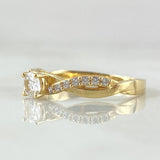 Infinity Unilateral Solitaire Ring 2.1gr / Size 6 3/4 / 18K Gold -