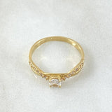 Infinity Unilateral Solitaire Ring 2.1gr / Size 6 3/4 / 18K Gold -