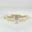 Trinity Channel Solitaire Ring 1.1gr / Size 5 3/4 / 18K Gold -