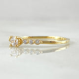 Trinity Channel Solitaire Ring 1.1gr / Size 5 1/2 / 18K Gold -