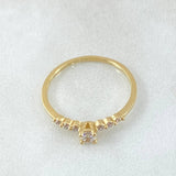 Trinity Channel Solitaire Ring 1.1gr / Size 5 3/4 / 18K Gold -