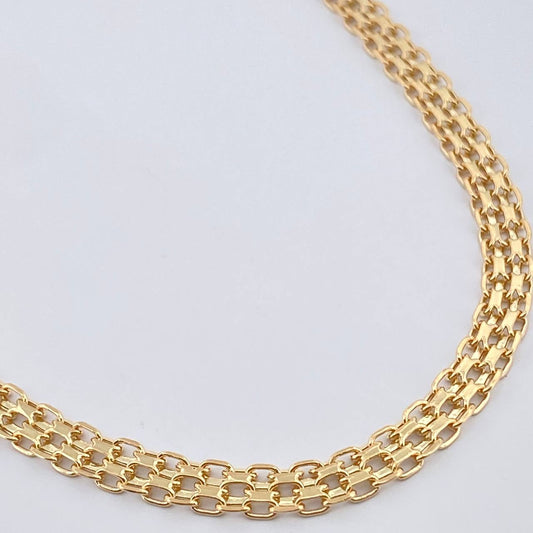 Cadena China 8.85gr / 23 3/4 in / 4.4mm Oro Amarillo +1 18K $