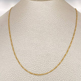 Cadena Figaro 1.1gr / 19 1/2 in / 1.3mm Oro Amarillo +1 18K $