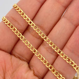 Cadena Cubana 5.05gr / 23 3/4 in / 3.22mm Oro Amarillo +1 18K $