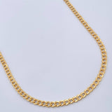 Cadena Cubana 5.05gr / 23 3/4 in / 3.22mm Oro Amarillo +1 18K $