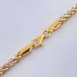 Cadena Franco 12.6gr / 25 1/2 in / 2.76mm Dos Oros Amarillo Blanco +3 18K $