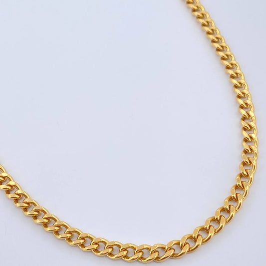 Cadena Cubana 12.25gr / 25 1/2 in / 3.78mm Oro Amarillo +1 18K $