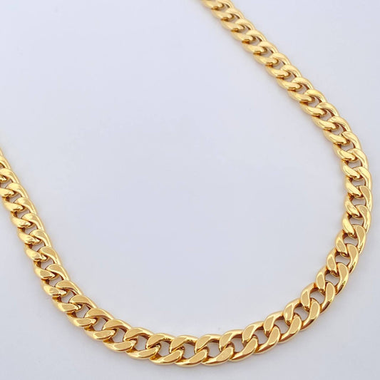 Cadena Cubana 8.65gr / 23 1/2 in / 5.7mm Oro Amarillo +1 18K $