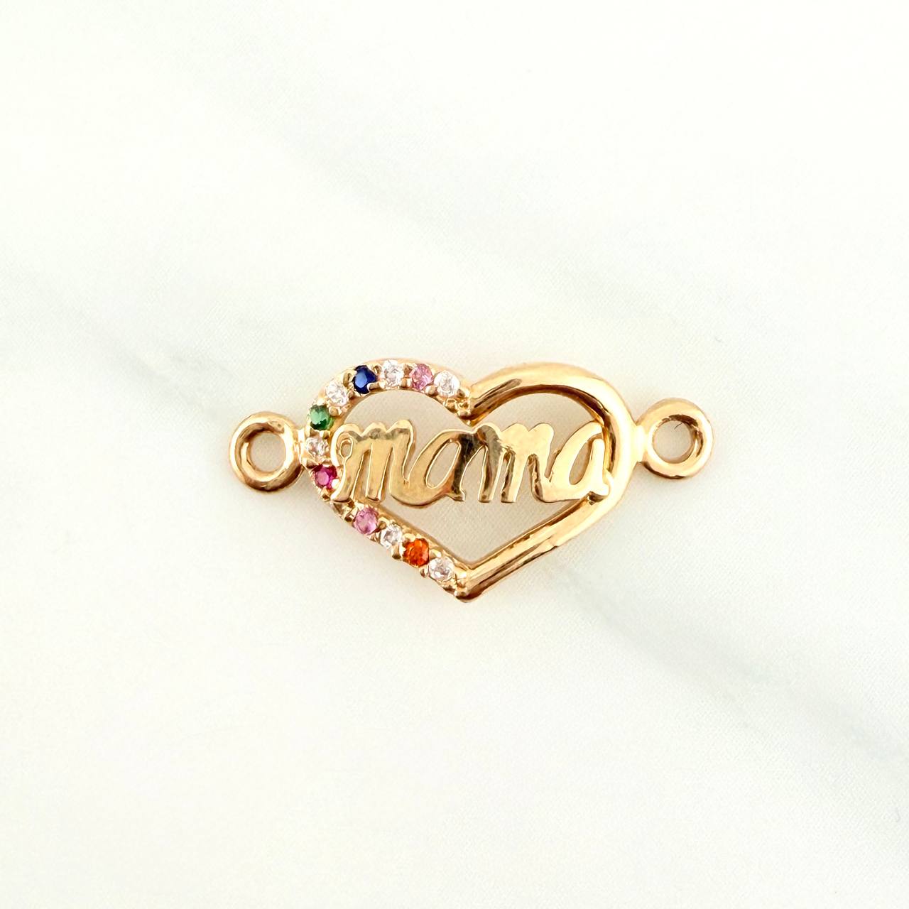 Herraje Corazon Mama 0.95gr / 3/4 in / Oro Amarillo 18K %