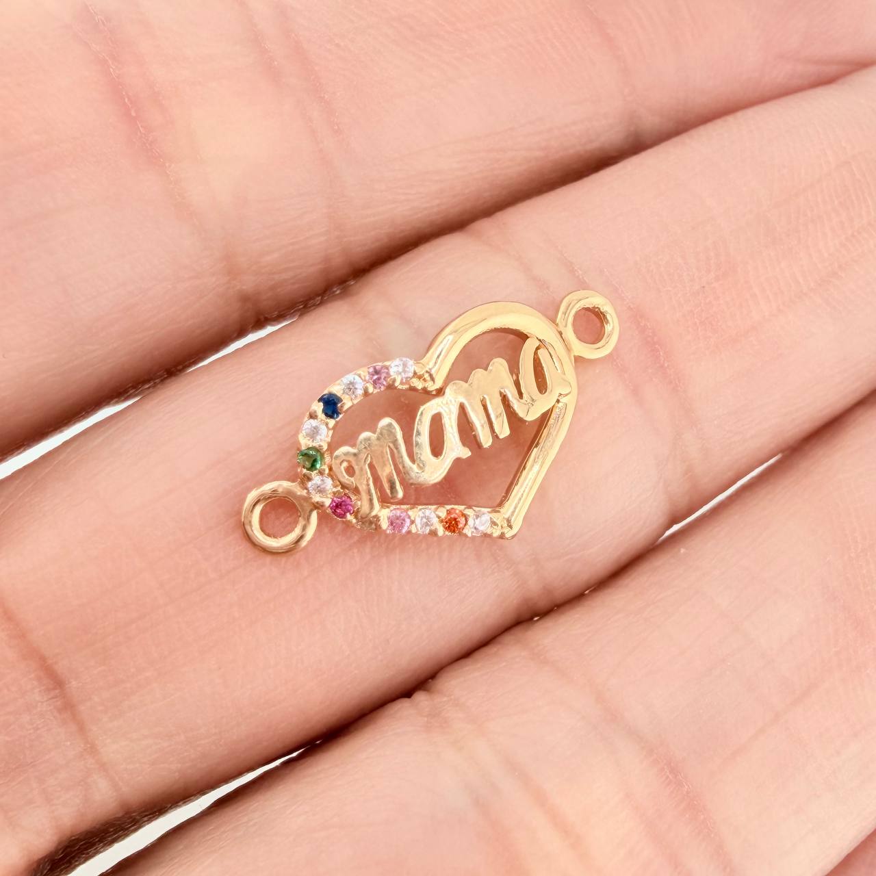 Herraje Corazon Mama 0.95gr / 3/4 in / Oro Amarillo 18K %