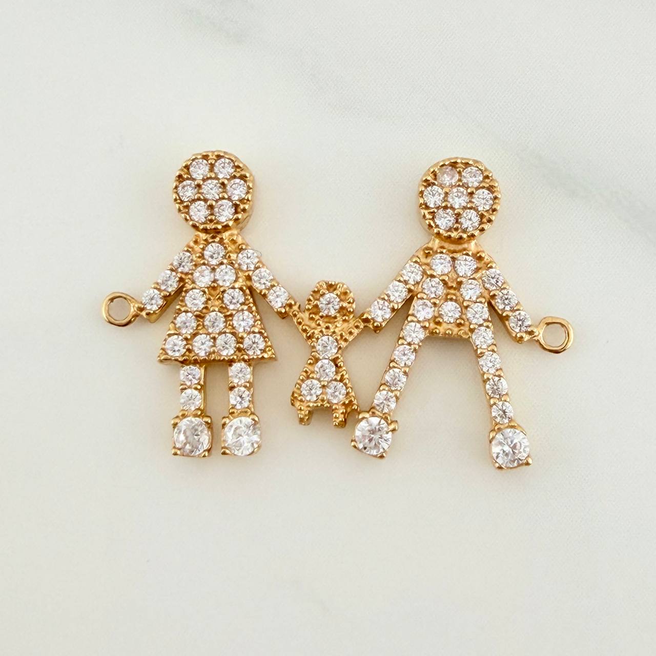 Herraje Familia De Tres 1.6gr / 3/4 in / Oro Amarillo 18K %