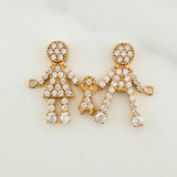 Herraje Familia De Tres 1.6gr / 3/4 in / Oro Amarillo 18K %