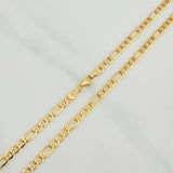 Cadena Figaro 5.8gr / 25 1/2 in / 3.2mm Oro Amarillo +1 18K $