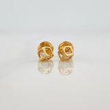 Topos Cuadrado 0.75g / in / 3.37mm Oro Amarillo 18K