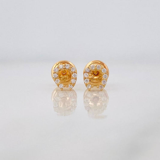 Stud Earrings Horseshoe 0.65g / in / 4.88mm Yellow Gold 18K