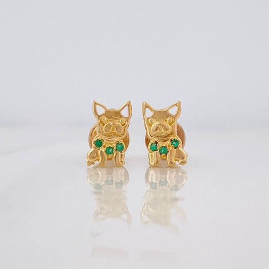 Topos Perro 1.1g / in / 3.67mm Oro Amarillo 18K
