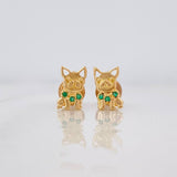 Topos Perro 1.1g / in / 3.67mm Oro Amarillo 18K