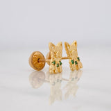 Topos Perro 1.1g / in / 3.67mm Oro Amarillo 18K