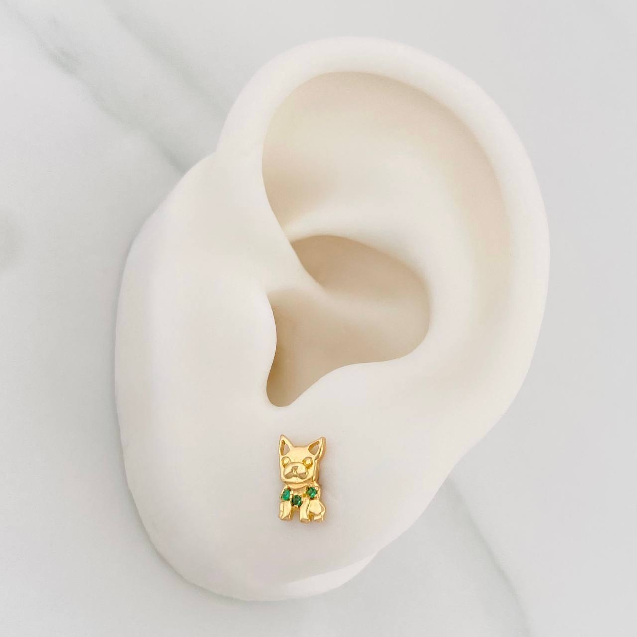 Topos Perro 1.1g / in / 3.67mm Oro Amarillo 18K