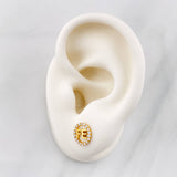 Faith Stud Earrings 1.2g / in / 8.36mm Yellow Gold 18K