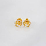 Faith Stud Earrings 1.2g / in / 8.36mm Yellow Gold 18K