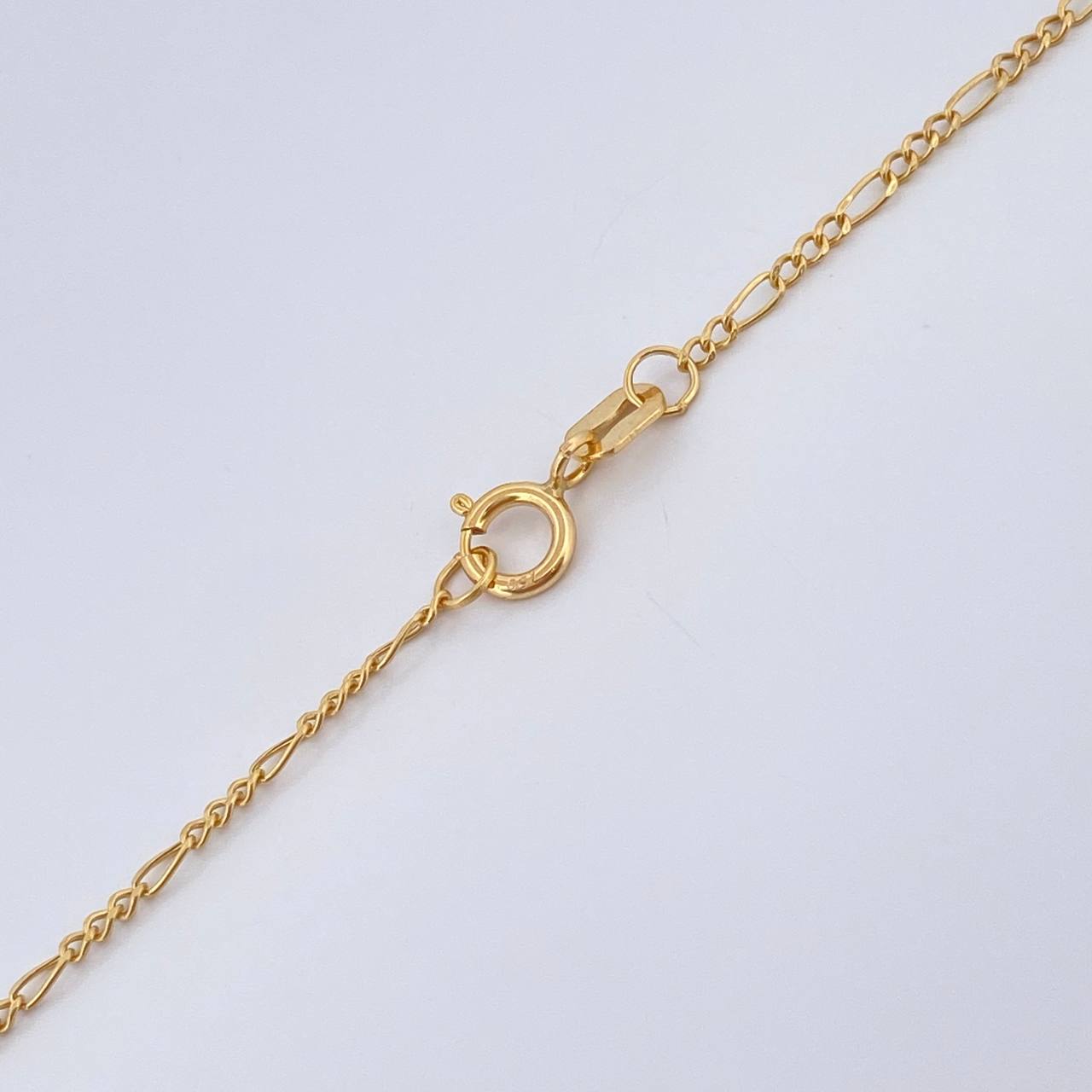 Cadena Figaro 1.1gr / 19 1/2 in / 1.3mm Oro Amarillo +1 18K $