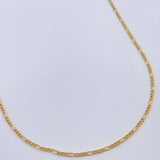Cadena Figaro 1.1gr / 19 1/2 in / 1.3mm Oro Amarillo +1 18K $