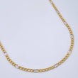 Figaro Chain 2.35gr / 17 3/4 in / 2.7mm Two Yellow White Gold +1 18K $