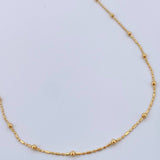 Cadena Morse Esferas 1.9gr / 17 3/4 in / 2mm Oro Amarillo +3 18K $