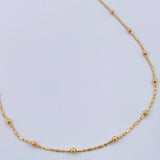 Cadena Morse Esferas 1.95gr / 17 3/4 in / 2mm Oro Amarillo +3 18K $