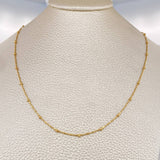 Cadena Morse Esferas 1.9gr / 17 3/4 in / 2mm Oro Amarillo +3 18K $