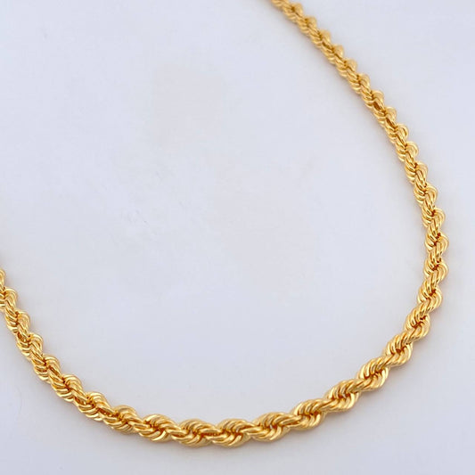 Cadena Lazo 8.35gr / 23 1/2 in / 3.1mm Oro Amarillo +3 18K $