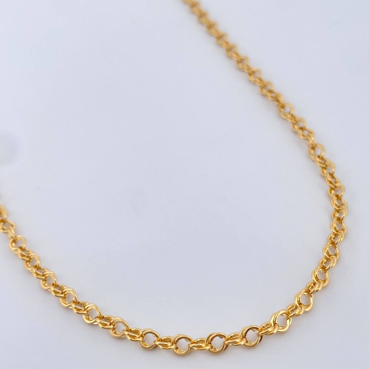 Cadena Roll-on Doble 4gr / 19 3/4 in / 3.26mm Oro Amarillo +3 18K $