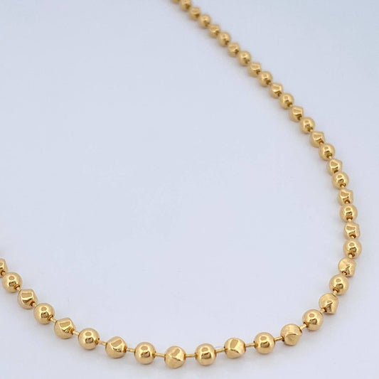 Cadena Militar 14.7gr / 24 1/4 in / 3mm Oro Amarillo +3 18K $