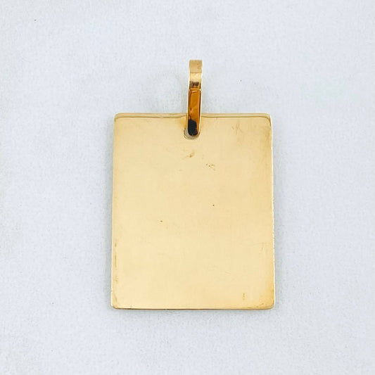 Pendant Rectangular Plate 1.6gr / 3/4 in / 18K Yellow Gold