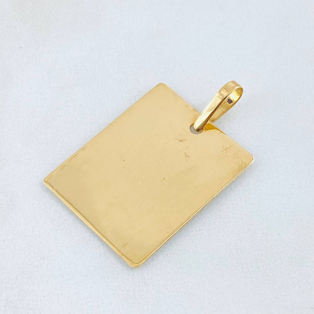 Pendant Rectangular Plate 1.6gr / 3/4 in / 18K Yellow Gold