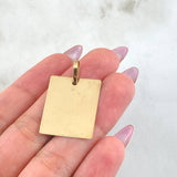 Pendant Rectangular Plate 1.6gr / 3/4 in / 18K Yellow Gold