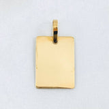 Pendant Rectangular Plate 0.95gr / 1 in / Yellow Gold 18K