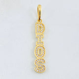 Pendant God 2.75gr / 1 1/2 in / Oro Amarillo 18K