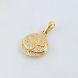 Dije Circulo Marca Automovil 2.35gr / 3/4 in / Oro Amarillo 18K