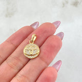 Dije Circulo Marca Automovil 2.35gr / 3/4 in / Oro Amarillo 18K